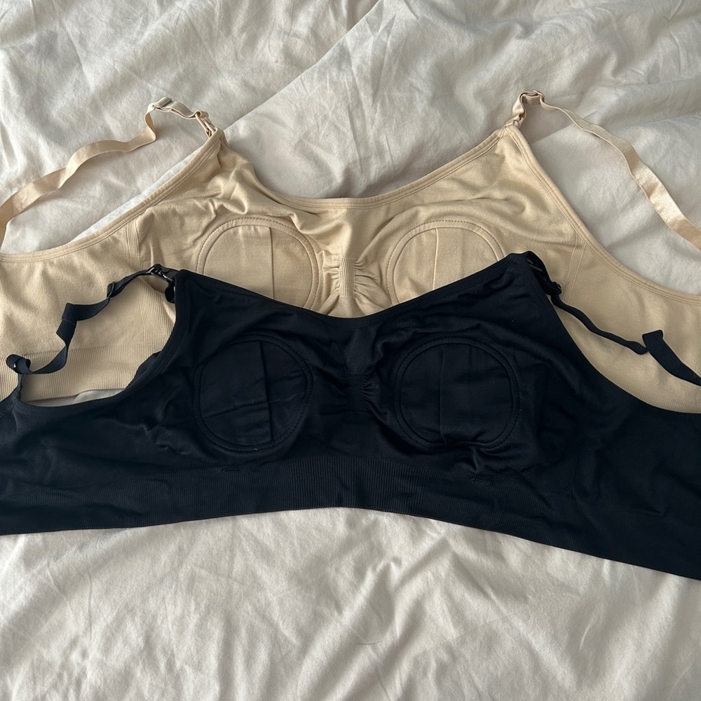 Black and Tan Nursing/Pumping Bras